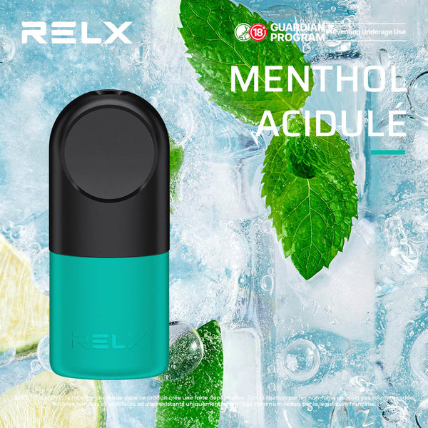 RELX fr Vape Pod MENTHOLACIDULE rendering
