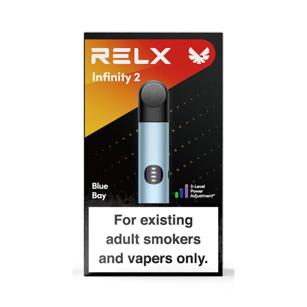 RELX France Vape Pen Relx infinity 2 Device blue bay Color Colour Package RELX Français Dispositif  Couleur Baie Bleue Pack

