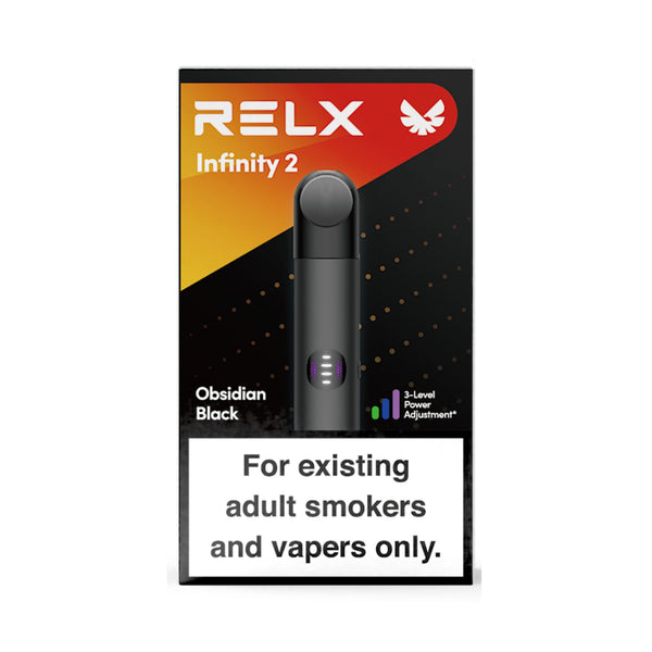 RELX France Vape Pen Relx infinity 2 Device Obsidian Black Color Colour Package RELX Français Dispositif  Couleur Noir Obsidien Pack

