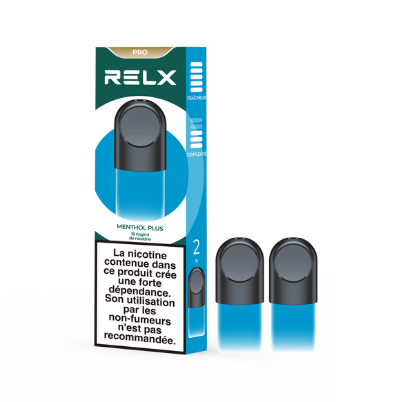 Shop RELX France Vape Pod RELX Pod Pro Menthol Plus Price EUR7.99 Achetez RELX Français Vape Pod MENHTOL PLUS Prix €7.99 
