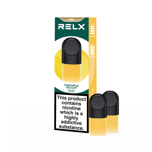 Shop RELX France Vape Pod RELX Pod Pro Pineapple Delight Price EUR7.99 Achetez RELX Français Vape Pod Ananas Prix €7.99 Commandez maintenant

